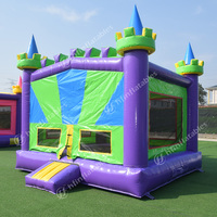 Château gonflable sur le thème des ninjas avec toboggan et piscine à jets d'eau pour les fêtes d'enfants, location commerciale intérieure et extérieure