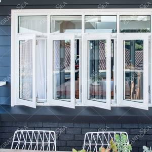 Fenêtre à <span class=keywords><strong>baie</strong></span> classique à prix abordable en aluminium blanc avec double vitrage trempé, 3 panneaux - Product Image 5