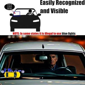 Lampe LED de signalisation <span class=keywords><strong>pour</strong></span> <span class=keywords><strong>taxi</strong></span>, alimentée par USB/allume-cigare, fixation par ventouse, haute luminosité, lampe décorative <span class=keywords><strong>pour</strong></span> chauffeur de <span class=keywords><strong>taxi</strong></span> - Product Image 2