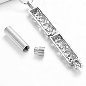 Paslanmaz çelik silindir <span class=keywords><strong>Urn</strong></span> kolye erkekler ve kadınlar için kremasyon takı keephuman anıt kolye için insan ve evcil hayvan külleri - Product Image 4