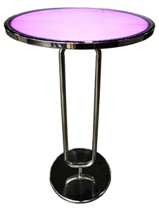 Vendita calda design 304 in acciaio inox tavolo da cocktail in vetro top tavolo da bar a led - Product Image 2