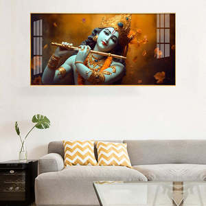 Nuovo Design Om Jai Shree Krishna Dipinto in Cristallo e Porcellana e <span class=keywords><strong>Stampe</strong></span> Artistiche Religiose Indiane <span class=keywords><strong>per</strong></span> Arredamento Soggiorno - Product Image 5