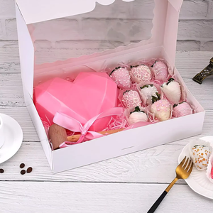 Caja <span class=keywords><strong>de</strong></span> Cartón Personalizada <span class=keywords><strong>para</strong></span> Regalo, Empaque Artesanal <span class=keywords><strong>para</strong></span> Cupcakes <span class=keywords><strong>de</strong></span> San Valentín, Unidad <span class=keywords><strong>de</strong></span> 100 Rollos, Mini Empaque <span class=keywords><strong>de</strong></span> Papel <span class=keywords><strong>para</strong></span> Alimentos - Product Image 1