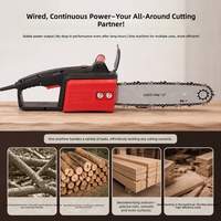 Scie à chaîne électrique filaire 12 pouces 1200W AC 220V, scie portative industrielle OEM pour la coupe du bois et l'abattage d'arbres de jardin