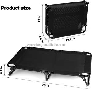 Indoor Outdoor Hot Sale Travel Atmungsaktives Kühlnetz Eisen rahmen Faltbares tragbares Haustier Erhöhtes Hunde bett - Product Image 3