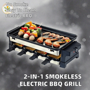Chang Qing CQ-552 OEM ODM Modern Ticari Elektrikli Füme Izgara Barbekü Izgarası Dökme Alüminyum Toz Boyalı 2 Brülörlü <span class=keywords><strong>Euro</strong></span> Yakitori Izgarası - Product Image 2