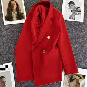 X602 sıcak satış Blazers bayanlar kadınlar katı renk uzun kollu İş bayan ceketler kadınlar için dantel kumaş ofis aşınma Blazers - Product Image 6