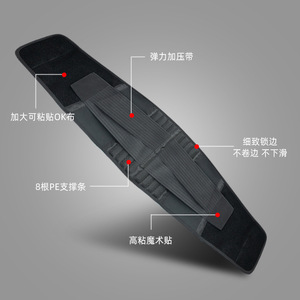 Cinturón de Soporte Lumbar Transpirable de Malla con 8 Tiras de PE <span class=keywords><strong>para</strong></span> Compresión, Sentadillas, Levantamiento de Pesas, Baloncesto, Alivio del Dolor de Espalda, Unisex - Product Image 4