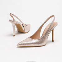 Nouvelle Collection 2026 – Escarpins Slingback à Talons Hauts pour Femme, Bout Pointu, Tige en Satin Brillant – Chaussures Tendance pour Mariage, Soirée et Cérémonie