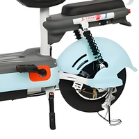 Scooter électrique à 2 roues, vélo électrique de 14 pouces à vendre, 2 places, 350W 48V, moto électrique sportive chinoise pas chère pour adultes