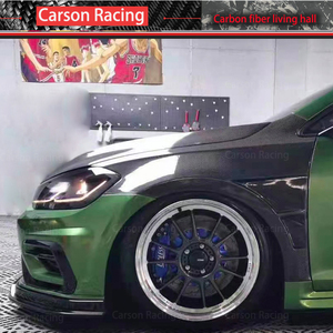 Per Volkswagen <span class=keywords><strong>Golf</strong></span> <span class=keywords><strong>7.5</strong></span> 2017-2019 Parafango di Ricambio Retrofit in Fibra di Carbonio Umida WET per MK7.5 GTi R, Adesivi per Prese d'Aria Laterali Parafango - Product Image 2