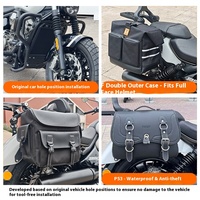 Accessoires de modification en acier au carbone pour Benda Black Flag 950 : sacoche latérale en cuir, boîte arrière en toile, pare-chocs avant, dossier pliable