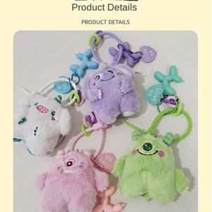 Cute <b>Small</b> Monster Keychain Car Hanging Pendant Plush Eco-friendly Toy Doll Blind <b>Box</b> <b>Gift</b> Women Household Sundries Product - Product Image 5