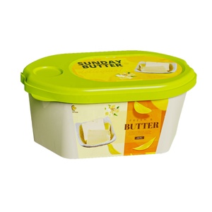 Recyclable 13OZ 400ml Butter Tub for <b>plastic</b> Butter <b>Storage</b> box with lid IML Design oval - Product Image 1