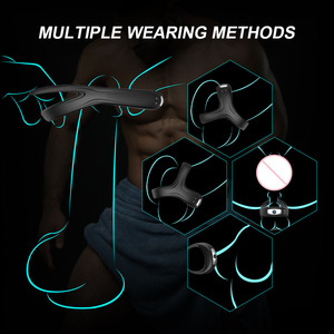 Anneau de pénis pour homme, essence de verrouillage, charge USB, <span class=keywords><strong>massage</strong></span> par vibration, jouets <span class=keywords><strong>BDSM</strong></span>, couleur personnalisée, marque Huawen - Product Image 6