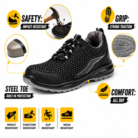 Bottes de travail anti-coupure avec embout en acier anti-perforation, semelle intermédiaire en acier, tige en maille respirante, doublure en maille, semelle extérieure en PU, toutes saisons