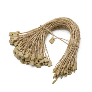 カスタムシールタグ付きロープファッションハングタグ、衣料品用ストリングタグ、中国製100%天然麻ロープストリング販売中 - Product Image 4