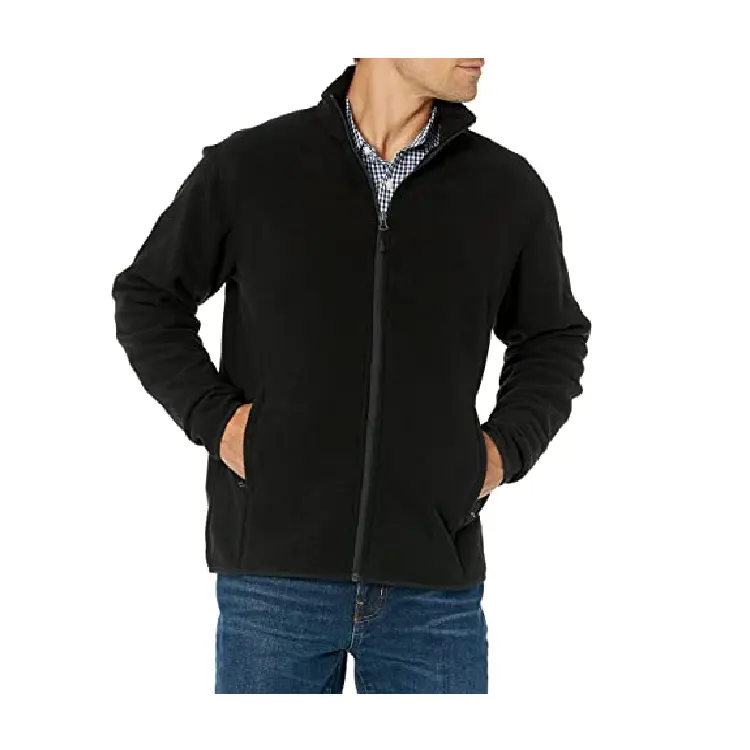 manufacturer direct bulk soft shell logo full zip up custom fleece polar jacket men for men
