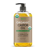 Huile de ricin pure naturelle pressée à froid, marque privée, biologique, sans hexane, huile de ricin pour la croissance des cheveux, massage corporel