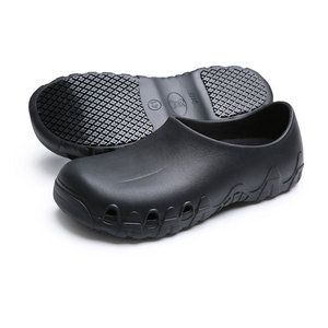 S 117 Comfortable and Breathable Black <strong>White</strong> Non slip Waterproof Oil Resistant EVA Material <strong>Chef</strong> <strong>Shoes</strong> Men with 6 Holes - Product Image 2