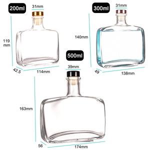 Botellas de Vidrio Cuadradas y Planas de 500 ml de Gran Capacidad para Difusor de Aromas, Diseño de Lujo para Fragancia de Ambiente - Product Image 2