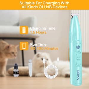 LILIPRO PT205 Tondeuse électrique à pattes de <span class=keywords><strong>chien</strong></span> 2 vitesses silencieuse pour animaux de compagnie Rasoir pour oreilles de pieds Fournitures sans fil pour chat Kit d'outils de toilettage - Product Image 6