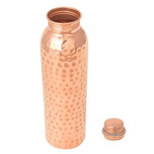 Botella de agua de cobre martillado tradicional 500ml 100% Puro reutilizable para agua potable disponible a un precio asequible - Product Image 2