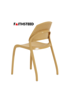Chaise de bistrot moderne en PP, dossier ergonomique en forme d'aile, chaise de salle à manger en plastique empilable, pour restaurant, hôtel, restauration