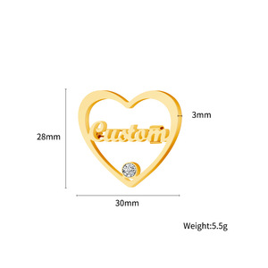 Broche personnalisée YBcustom en forme de cœur avec pierre de naissance des 12 mois et strass, bijou unisexe, cadeau d'anniversaire - Product Image 4