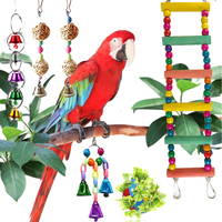 Oiseau perruche Cage balançoire mâcher coloré jouets debout suspendu hamac perchoir escalade échelle perroquet Cage jouets pour petits perroquets