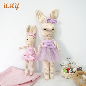 Giocattolo Coniglietta <span class=keywords><strong>Ballerina</strong></span> all'Uncinetto in Cotone Lavorato a Maglia, Bambola Coniglio <span class=keywords><strong>Bianca</strong></span> Carina Fatta a Mano con Tutù, Amigurumi per Bambini - Product Image 5