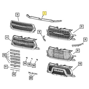 Grille de calandre Ram 1500 TRX 68443433AD pour 2012-2023, pièce de rechange en plastique Tyrannosaurus Rex - Product Image 4