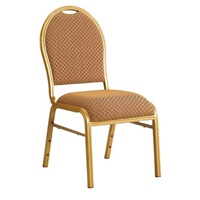 Chaises de banquet d'hôtel en aluminium empilables