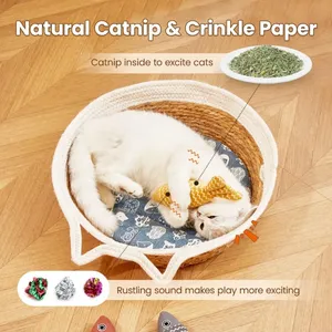 <b>Cat</b> Toys Wholesale Fish Sound Soft Cloth Catnip Toy Line Interactive <b>Cat</b> Sports Kick Indoor All Breed <b>Cat</b> Products - Product Image 4
