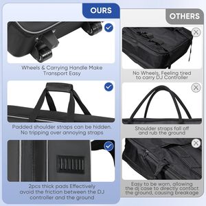 DJ điều khiển trường hợp túi đa túi DJ trộn Vali gig-túi nặng nhiệm vụ lớn đệm biểu diễn DJ điều khiển trường hợp túi với bánh xe - Product Image 2