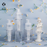 Bouteille cylindrique personnalisée en PET avec pompe à vis pour emballage de liquides cosmétiques et de soins de la peau, sérigraphiée, Hebei YM