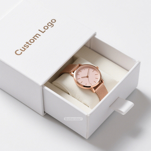 Boîte d'emballage de luxe pour montre femme de haute qualité avec insert en mousse, logo personnalisé, tiroir coulissant, boîte cadeau pour présentation en magasin - Product Image 2