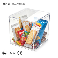 Boîte de présentation en acrylique, boîte de rangement transparente avec couvercle magnétique, anti-poussière, haute transparence, vente en gros