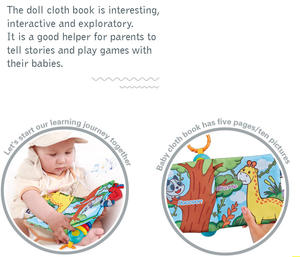 Libro de Tela Educativo Temprano JOYSUN <span class=keywords><strong>para</strong></span> Bebés, Libro de Peluche Suave, Juguetes de Tela Educativos, Libro Musical Montessori con Historias, Juguetes de Viaje <span class=keywords><strong>para</strong></span> Bebés - Product Image 5