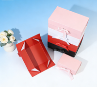 Boîte cadeau personnalisée avec logo, en carton ondulé, impression magnétique de luxe, pliable, emballage plat, boîte cadeau d'anniversaire Fujian