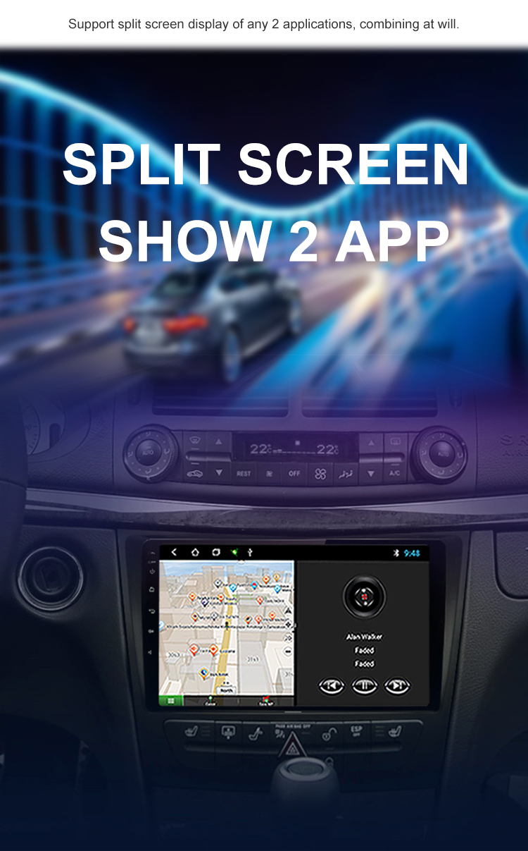 Car Radio For Mercedes Benz E/CLS Class 2002-2010 GPS Navigation Multimedia Video GPS Android 11 Carplay