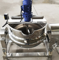 100l/200l industrielle vapeur/électrique bouilloire Cuisson Mélangeur Pot Bouilloire Avec Agitateur