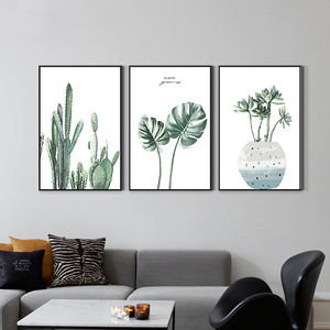 Hualun professionnel hôtel oeuvres fabricant vente chaude Cactus oeuvre plante succulente peinture toile mur Art - Product Image 4