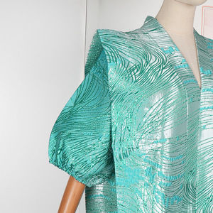 Vestido Africano para Mujer Talla Grande, Estilo Kaftan Holgado con Estampado, Cuello en V, Manga Corta, Ropa Formal Tradicional - Product Image 3
