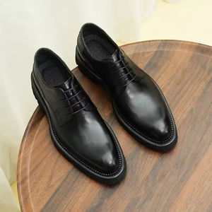Zapatos Oxford Casuales para Hombre, Diseño de Diseñador, para Todas las Temporadas, de Boda, con Punta en Pico, de Piel Auténtica, para Oficina y Negocios - Product Image 3