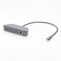 Module d'extension I/O USB-C vers USB-A pour Ethernet RJ45 et écran 4K avec gaine en PVC pour ordinateur