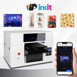 Inkit UV Yazıcı Makinesi <span class=keywords><strong>H5</strong></span> Mobil Uygulamasını Destekler Akrilik Cam Şişe Deri Telefon Kılıfı Golf Topu Baskısı Yapar - Product Image 1