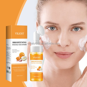 Producto viral Tumeric Kojic Face Wash Anti Acne Oil Control Pore Shrinking Anti Black Head Limpiador <span class=keywords><strong>facial</strong></span> de espuma rápida - Product Image 1