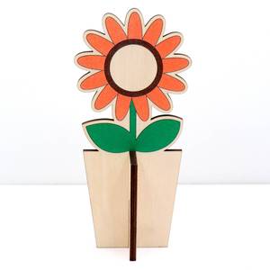 ZSHCH1542 Stand Type Wood Flowers UV Printing Laser Cutting Wall Sign Decoration Handmade Wooden Crafts Boxes Party Teachers'