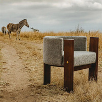 Fauteuil de salon confortable de style italien, fauteuil simple en tissu rembourré moderne, fauteuil de luxe pour salon